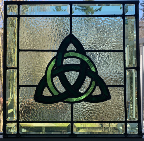 Celtic Knot Stained Glass Window by Infinity Glassworks