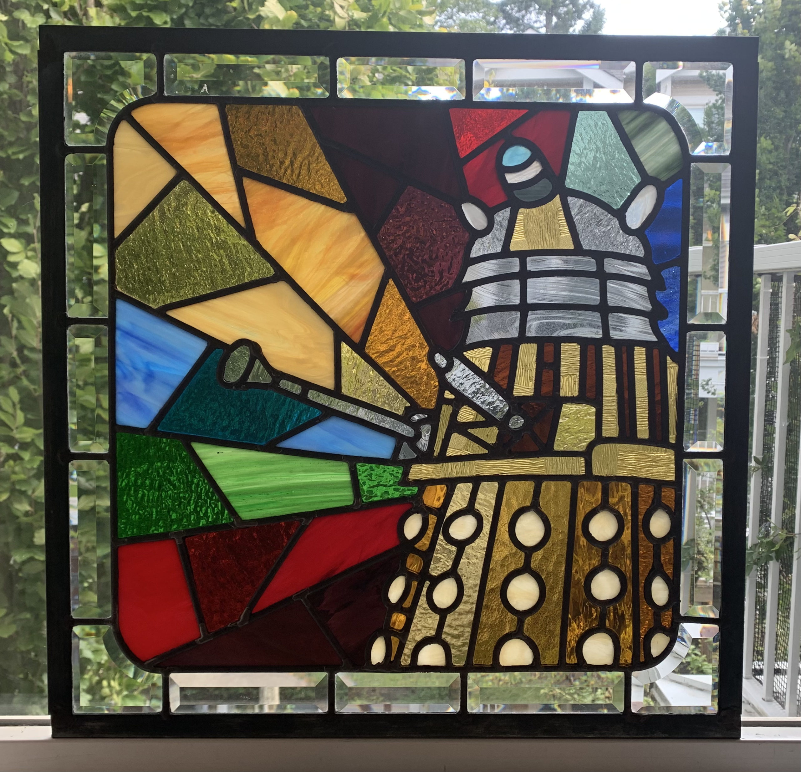 Dalek Doctor Who Stained Glass Window by Infinity Glassworks