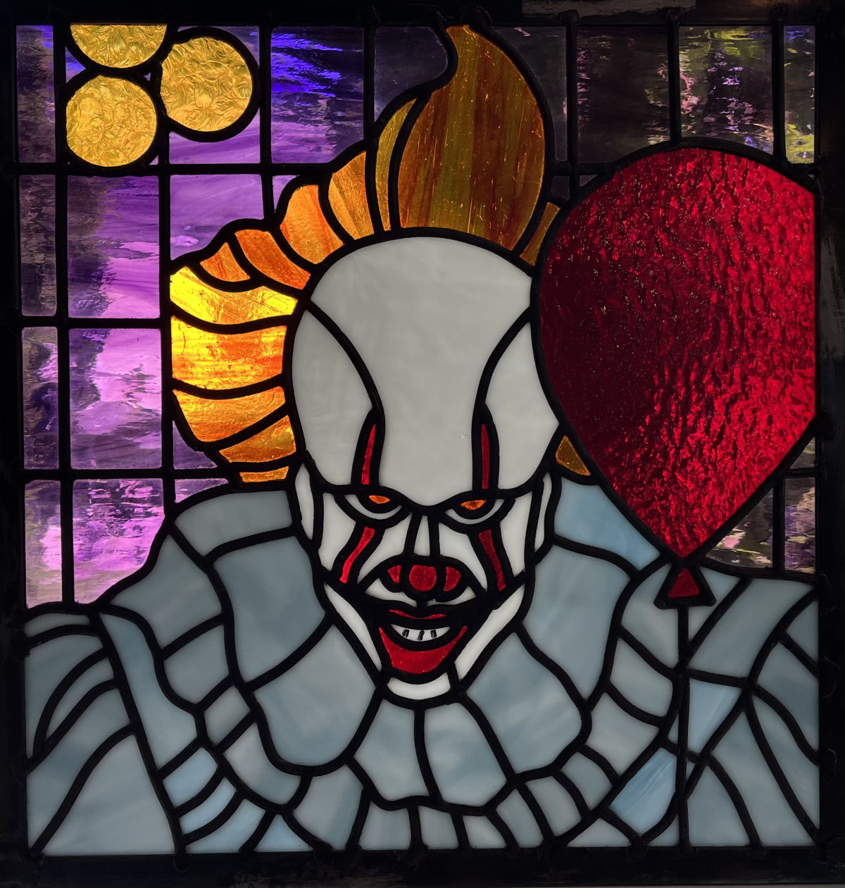Pennywise Stained Glass Window by Infinity Glassworks