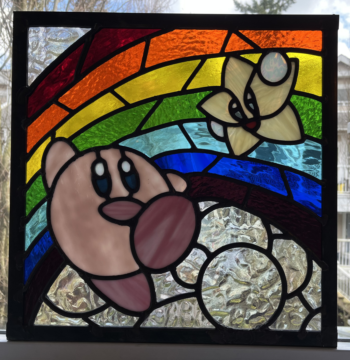 Kirby Stained Glass Window by Infinity Glassworks